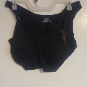 Bra bonded, scooped, black, 3x